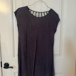 Black Sleeveless Dress with Unique Neckline